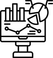 conception d'icône créative d'analyse de données vecteur