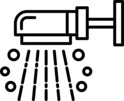 conception d'icône créative de douche vecteur