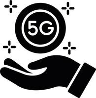 conception d'icônes créatives 5g vecteur