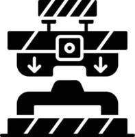 conception d'icône créative de machine de presse vecteur