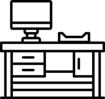 conception d'icône créative de table de travail vecteur