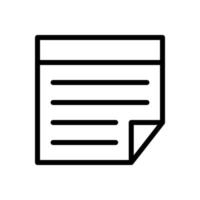 icône de pense-bête carré dans la conception de style de ligne isolée sur fond blanc. trait modifiable. vecteur