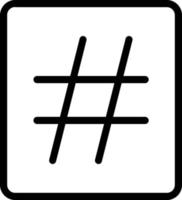 conception d'icône de vecteur de hashtag