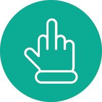 conception d'icône de vecteur de doigt du milieu de la main