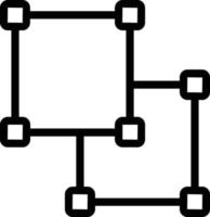 conception d'icône de vecteur de dégroupage d'objet