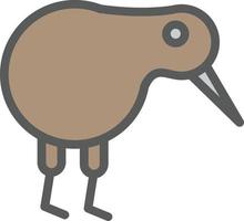 conception d'icône vecteur oiseau kiwi