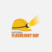 illustration vectorielle de la journée nationale de la lampe de poche. conception simple et élégante vecteur