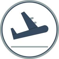 conception d'icône de vecteur de départ d'avion