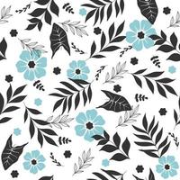 motif floral simple. élégant motif botanique harmonieux de fleurs et de feuilles printanières. ornement naturel pour textiles, tissus, papiers peints, conception de surface. vecteur