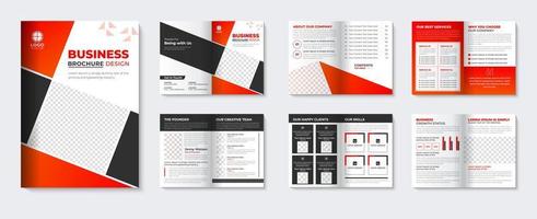 modèle de brochure d'entreprise et livret minimaliste profil de l'entreprise conception de dépliant de page de garde rouge pour le téléchargement de l'agence commerciale pro vecteur