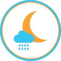 conception d'icône vecteur nuage lune pluie