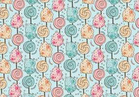 Sweet Pattern Candy Floss Vector