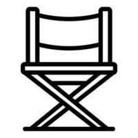 vecteur de contour d'icône de chaise de directeur. photographie de studio