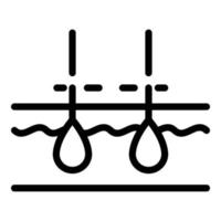 vecteur de contour d'icône d'épilation. cire de bougie