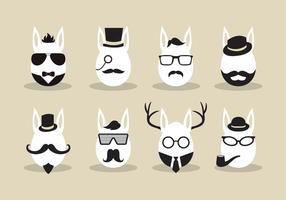 Hipster Easter Egg Vector