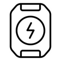 vecteur de contour d'icône de powerbank sans fil. batterie d'alimentation