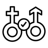 vecteur de contour d'icône de contraception de genre. conseils santé