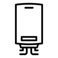 vecteur de contour d'icône de chaudière à gaz intérieure. système énergétique
