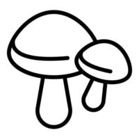 vecteur de contour d'icône de champignon chanterelle. champignons chinois