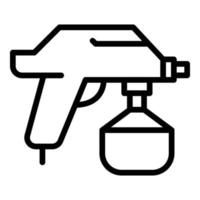 vecteur de contour d'icône de pistolet à peinture propre. pulvérisateur à air