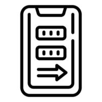 vecteur de contour d'icône d'utilisateur numérique. formulaire de compte