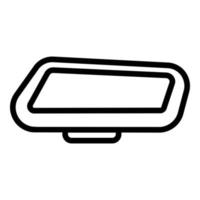 vecteur de contour d'icône de piste de course de voiture. route du haut
