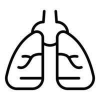 vecteur de contour d'icône de poumons de santé de bébé. soins infantile