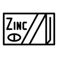 vecteur de contour d'icône de zinc. vitamine alimentaire