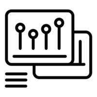 vecteur de contour d'icône de bannière en ligne. leçon d'école