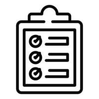 vecteur de contour d'icône d'inventaire de presse-papiers. commande numérique