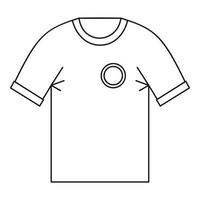 icône d'équipe uniforme de t-shirt, style de contour vecteur