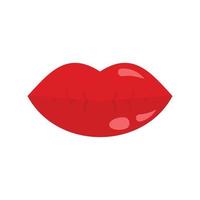 icône de lèvres féminines vecteur isolé plat