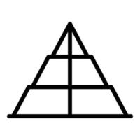 vecteur de contour d'icône de pyramide de monument. ancien désert