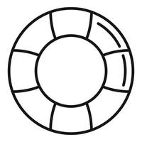 vecteur de contour d'icône de bouée de sauvetage. bouée anneau