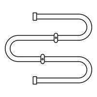 icône de sèche-serviettes, style de contour vecteur