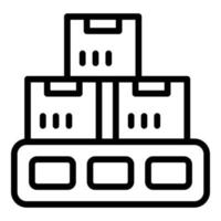 vecteur de contour d'icône d'inventaire de stock. commande numérique