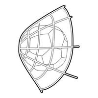 icône de football, style de contour vecteur