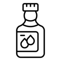 vecteur de contour d'icône de bouteille d'huile vierge. nourriture aux olives