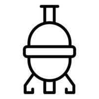 vecteur de contour d'icône de chaudière à gaz de chambre. énergie chaude