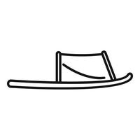 vecteur de contour d'icône de pantoufles de sandale. pantoufle femme