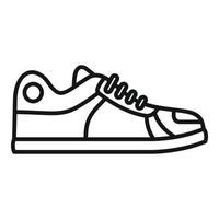 vecteur de contour d'icône de sneaker hipster. chaussure de sport