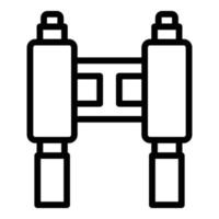 vecteur de contour d'icône de suspension de vélo. équipement de vélo