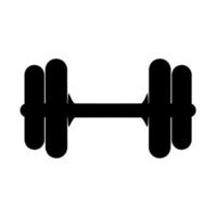 icône de kettlebell noire et illustration d'haltère noire. concept de mode de vie sain. idéal pour la gym, le fitness sportif et le renforcement musculaire. vecteur