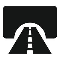 vecteur simple d'icône de tunnel d'asphalte. voiture route