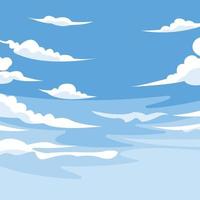ciel bleu avec fond de nuage vecteur