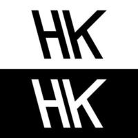 création de logo lettre h et k vecteur