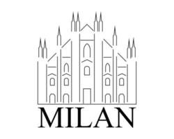 vecteur de logo de la cathédrale de milan