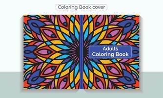 couverture de livre de coloriage pour adultes et prêt à imprimer vecteur