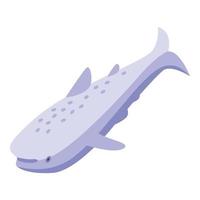 vecteur isométrique d'icône de requin baleine blanche. poisson mer