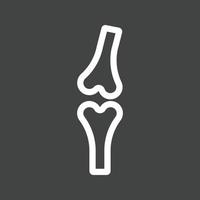 icône inversée de la ligne des os vecteur